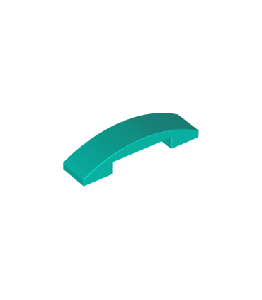 Dark Turquoise Slope, Curved 4 x 1 x 2/3 Double