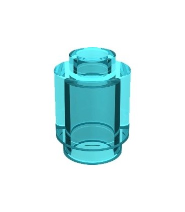 Trans-Light Blue Brick, Round 1 x 1