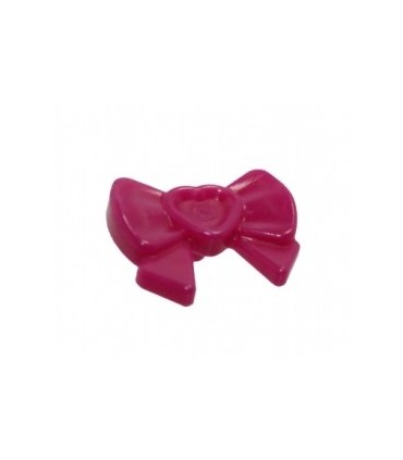 Magenta Friends Accessories Hair Decoration, Bow with Heart, Long Ribbon and Pin