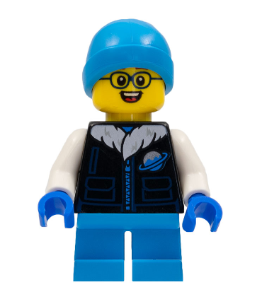 Child Boy, Black Ice Planet Coat, Dark Azure Short Legs and Beanie