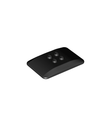 Black Wedge 6 x 4 x 2/3 Quad Curved