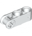 White Technic, Axle and Pin Connector Perpendicular 3L with 2 Pin Holes