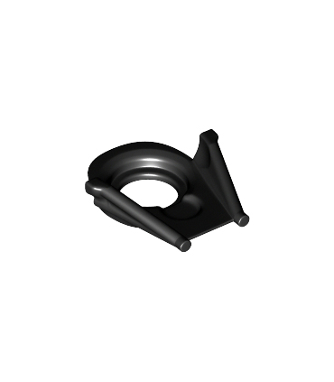 Black Minifigure Neck Collar SW Darth Vader Helmet Bottom