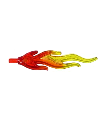 Trans-Red Wave Rounded Large (Flame) with Marbled Trans-Yellow Pattern