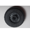 Black Wheel 18mm D. x 14mm with Pin Hole, Fake Bolts and Shallow Spokes with Black Tire 30.4 x 14 Solid (55981 / 58090)