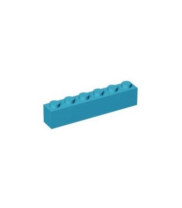 Medium Azure Brick 1 x 6