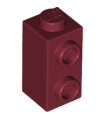 Dark Red Brick, Modified 1 x 1 x 1 2/3 with Studs on Side