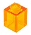 Trans-Orange Brick 1 x 1
