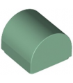 Sand Green Slope, Curved 1 x 1 x 2/3 Double