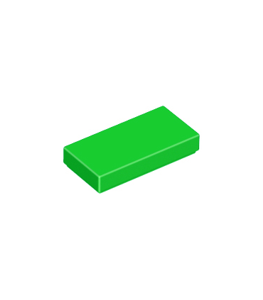 Bright Green Tile 1 x 2