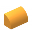 Bright Light Orange Slope, Curved 1 x 2 x 1