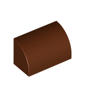Reddish Brown Slope, Curved 1 x 2 x 1