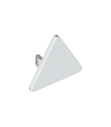 White Road Sign 2 x 2 Triangle with Open O Clip