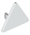 White Road Sign 2 x 2 Triangle with Open O Clip