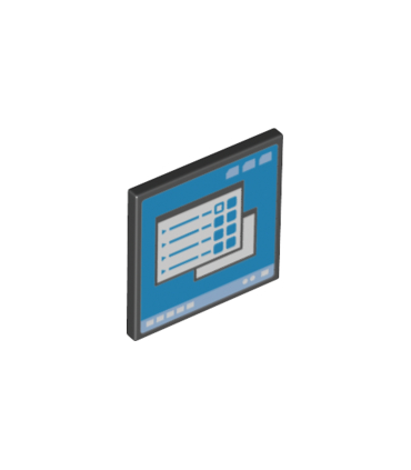Black Road Sign 2 x 2 Square with Open O Clip with 2 Open Windows on Computer Screen Pattern