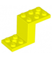 Neon Yellow Bracket 5 x 2 x 2 1/3 with 2 Holes and Bottom Stud Holder