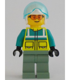 Rescue Helicopter Pilot - Male, Orange Glasses
