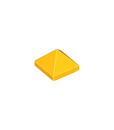 Bright Light Orange Slope 45 1 x 1 x 2/3 Quadruple Convex Pyramid