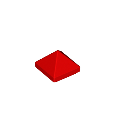 Red Slope 45 1 x 1 x 2/3 Quadruple Convex Pyramid