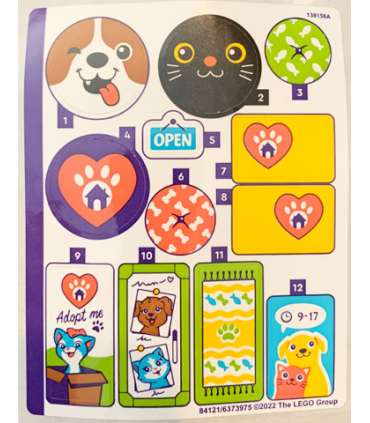 Sticker Sheet for Set 41699