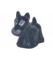Black Dog, Terrier Scottish (Scottie) with Dark Bluish Gray Eyes, Eyebrows, and Muzzle Pattern