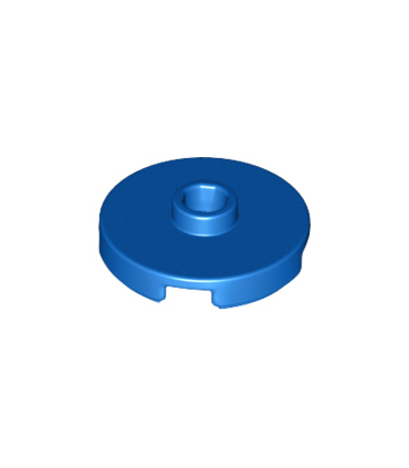 Blue Tile, Round 2 x 2 with Open Stud