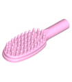 Bright Pink Minifigure, Utensil Hairbrush - 10mm Handle