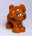 Dark Orange Dog, Friends, Puppy, Standing with Bright Light Blue Eyes and Black Nose, Mouth and Eyelashes Pattern (Coco)