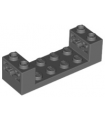 Dark Bluish Gray Technic, Brick 2 x 6 x 1 1/3 with Axle Holes