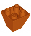 Dark Orange Slope, Inverted 45 2 x 2 Double Convex