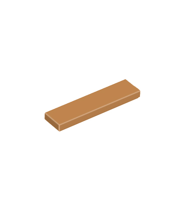 Medium Nougat Tile 1 x 4