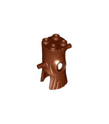 Reddish Brown Minifigure, Headgear Head Cover, Costume Tree Trunk