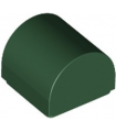Dark Green Slope, Curved 1 x 1 x 2/3 Double