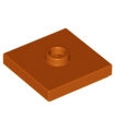 Dark Orange Plate, Modified 2 x 2 with Groove and 1 Stud in Center (Jumper)