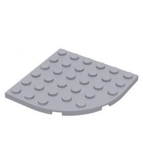 Light Bluish Gray Plate, Round Corner 6 x 6
