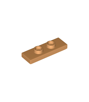 Medium Nougat Plate, Modified 1 x 3 with 2 Studs (Double Jumper)