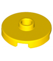 Yellow Tile, Round 2 x 2 with Open Stud