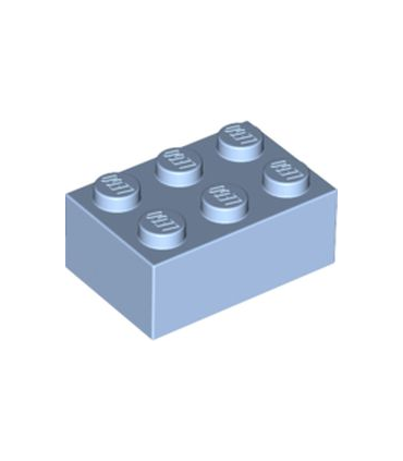 Bright Light Blue Brick 2 x 3