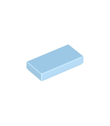 Bright Light Blue Tile 1 x 2