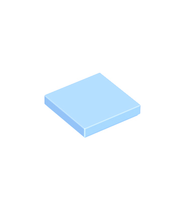 Bright Light Blue Tile 2 x 2