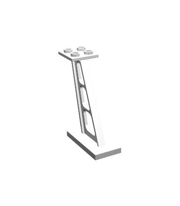 White Support 2 x 4 x 5 Stanchion Inclined, 5mm Wide Posts