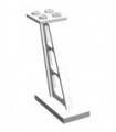 White Support 2 x 4 x 5 Stanchion Inclined, 5mm Wide Posts