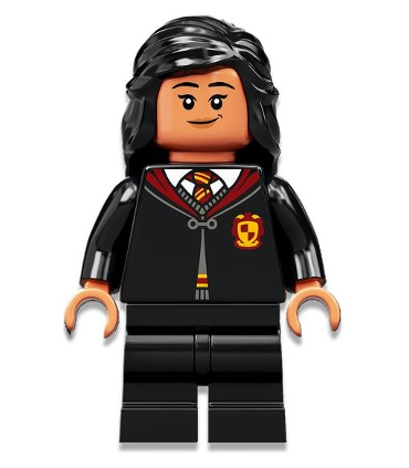 Parvati Patil, Gryffindor Robe Clasped, Black Medium Legs
