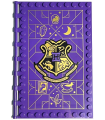 Dark Purple Tile, Modified 10 x 16 with Studs on Edges and Bar Handles with Hogwarts Divination Class Pattern