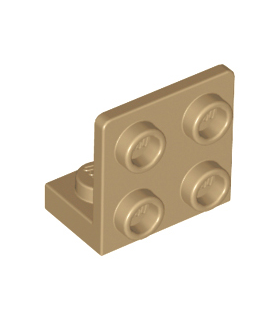 Dark Tan Bracket 1 x 2 - 2 x 2 Inverted