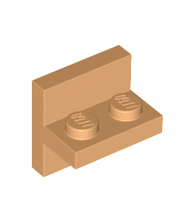 Medium Nougat Bracket 2 x 2 - 1 x 2 Centered