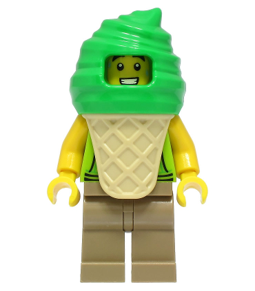 Ice Cream Vendor - Male, Lime Hoodie, Bright Green Ice Cream Suit