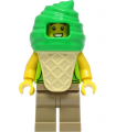 Ice Cream Vendor - Male, Lime Hoodie, Bright Green Ice Cream Suit