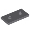 Dark Bluish Gray Plate, Modified 2 x 4 with 2 Studs (Double Jumper)