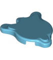 Medium Azure Tile, Round 2 x 2 Splat with Side Extensions
